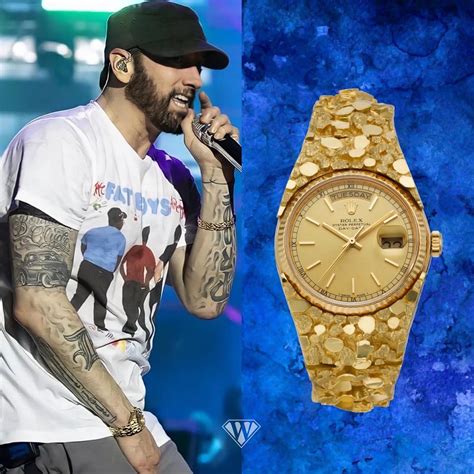 eminem rolex watch|gold nugget rolex watch.